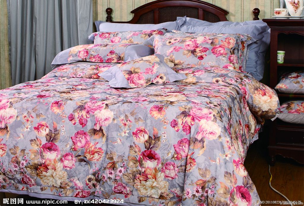 printed bed set