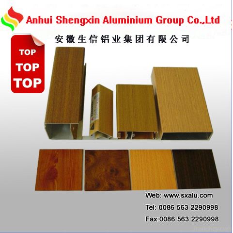 wooden grain aluminium door and window profile