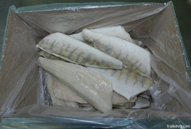 Pike perch fillet skin-on glazed frozen