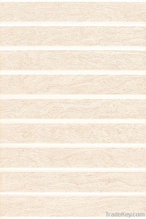 Beige wood grain ceramic tile flooring