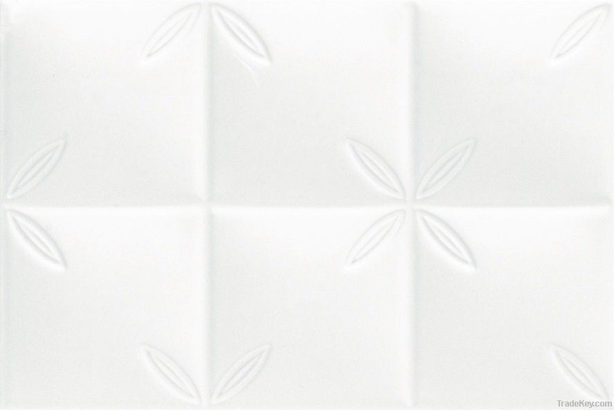 pure white glazed ceramic tiles