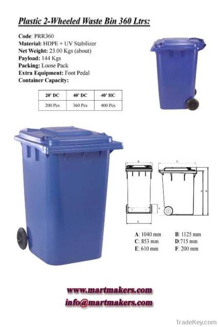 Wheeled waste bin