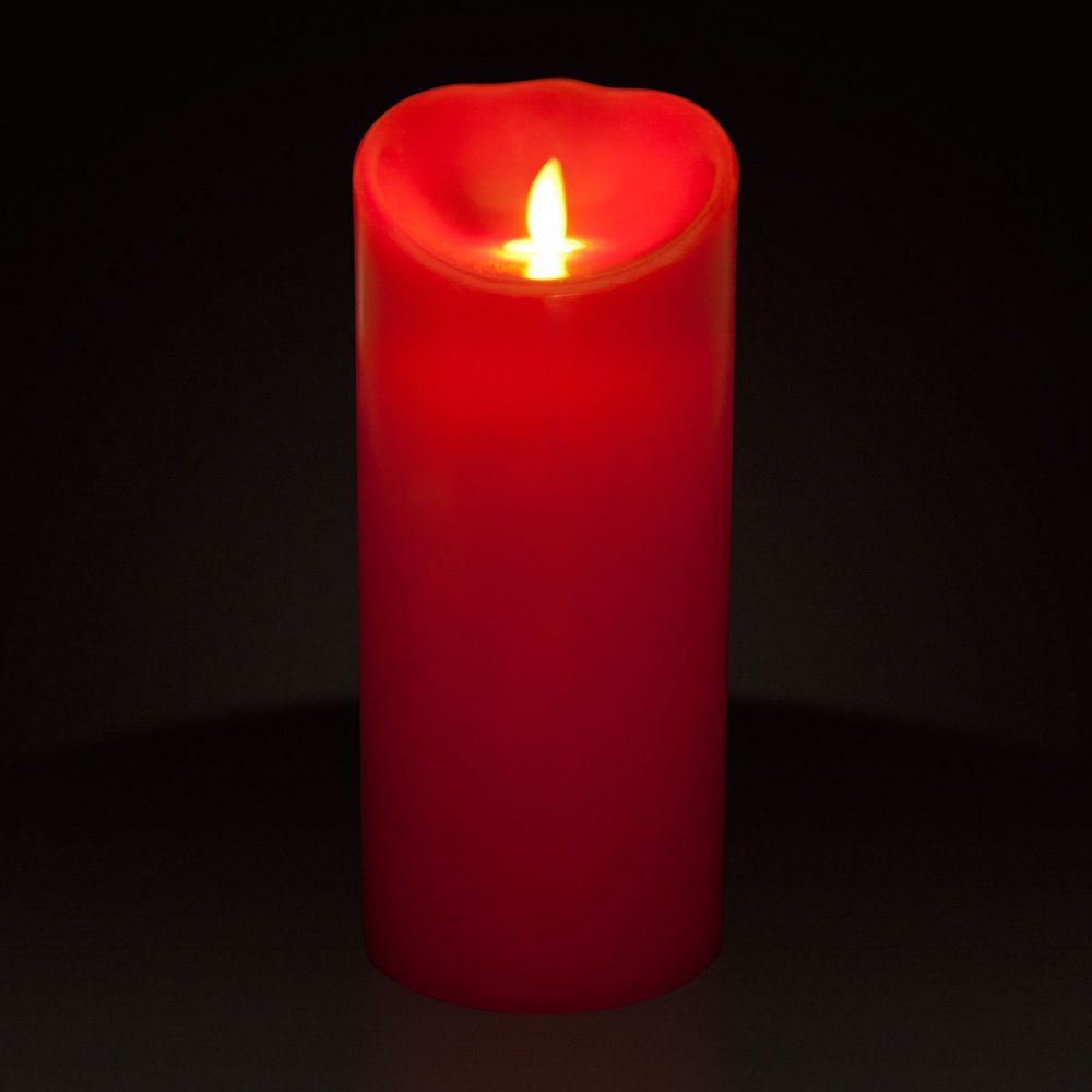 Battery operated Moving wicked led flameless luminara candle 