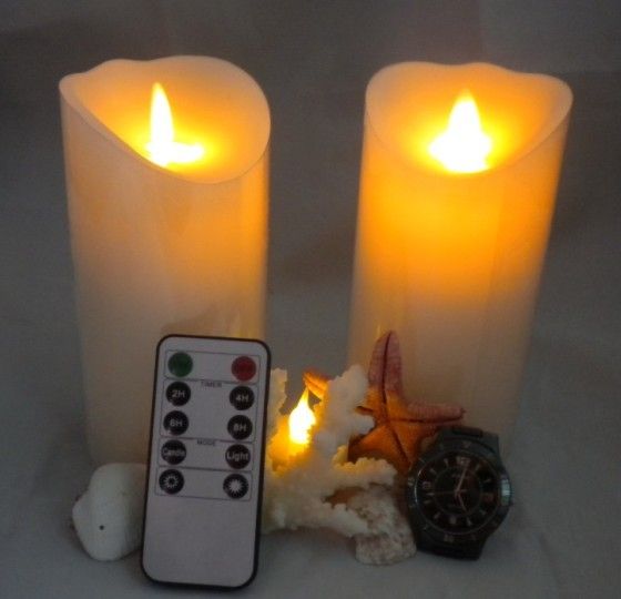 Battery operated Moving wicked dangcing flame led candle 