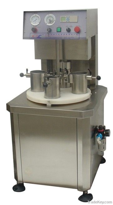 Semi-Automatic Rotary Glass Jar Vacuum Capping Machine