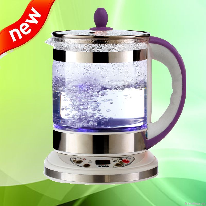 New product for 2013 Blue light glass electric kettle