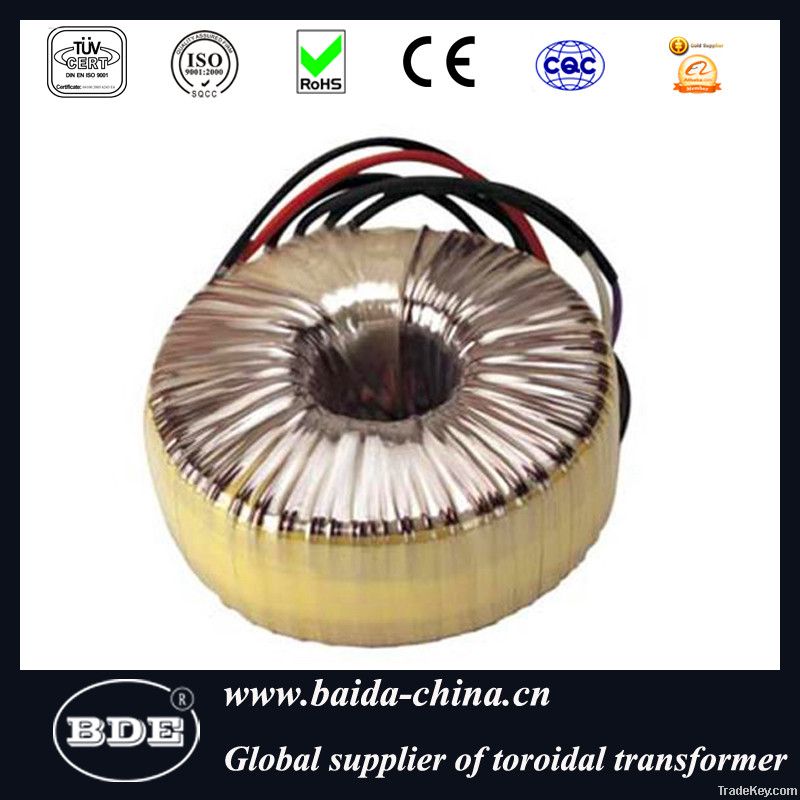 single phase toroidal electrical transformer