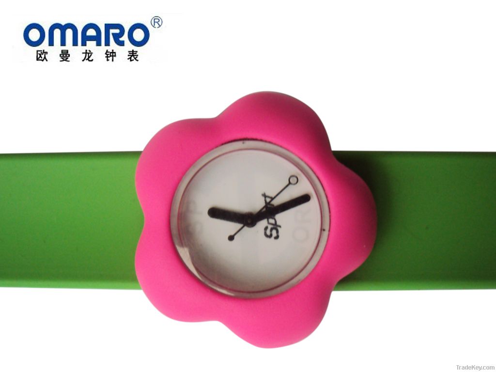 kids silicone slap watches