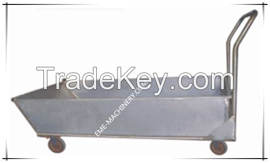 Aniaml Abattoir Flat-Type Cattle Skin Transportation Trolley