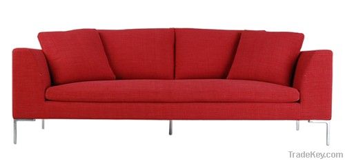 red single fabric sofa