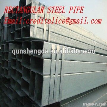 GI/Galvanized rectangular steel pipe