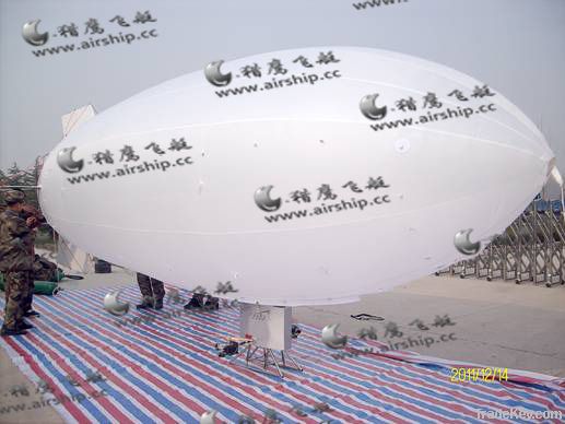 the aerial photography airship
