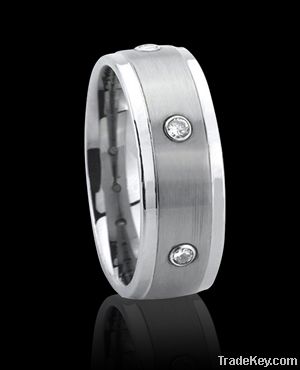 Tungsten Ring with cz stone, 2012 best tungsten wedding bands