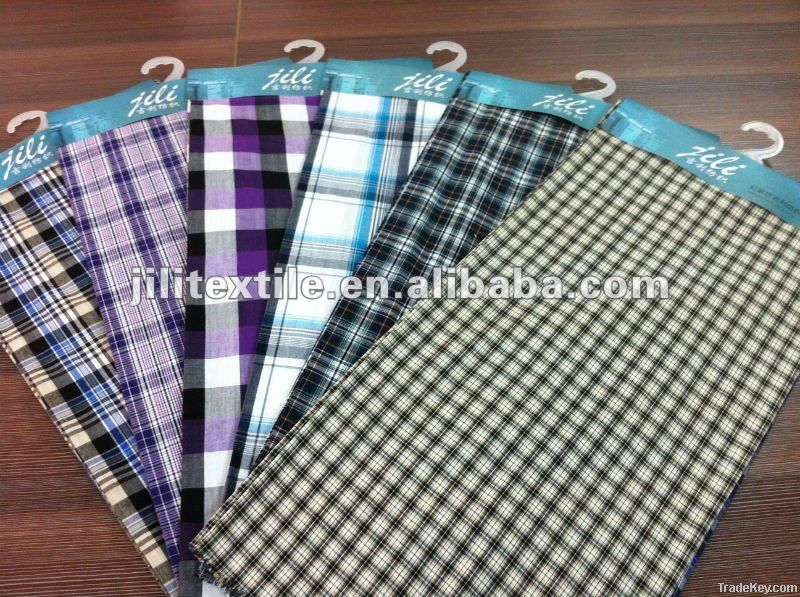 Cotton Yarn Dyed Check shirting Fabric Y/D For Boxers Shorts