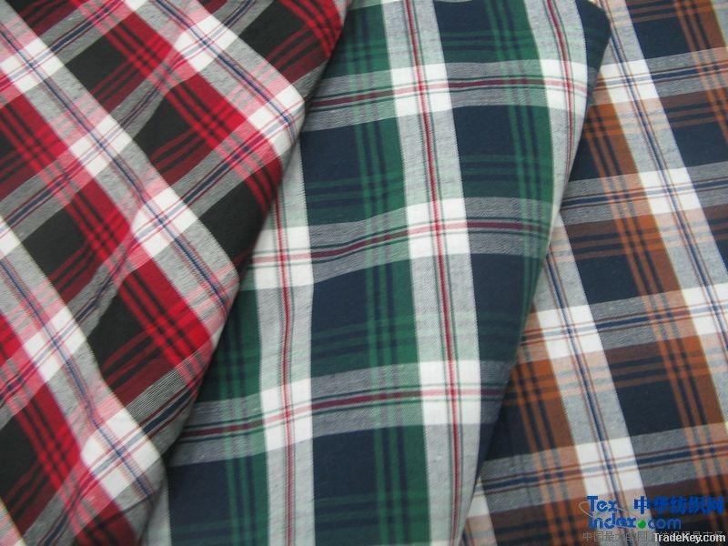 Cotton Yarn Dyed Check shirting Fabric Y/D For Boxers Shorts