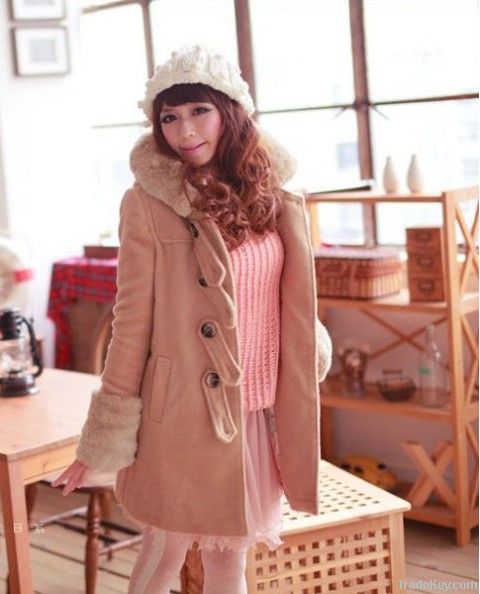 Double Breasted Wool Women Overcoat