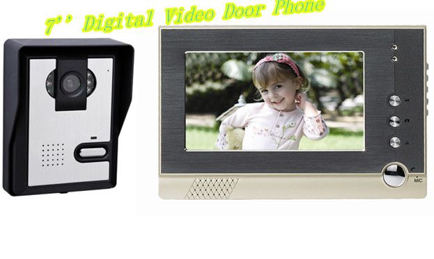 7'' Digital Video Door Phone/7'' Color Wired Video Door Phones with white LED Light
