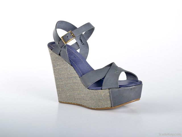Wedged strapped sandals