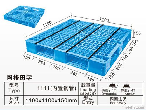 Single faced plastic pallet