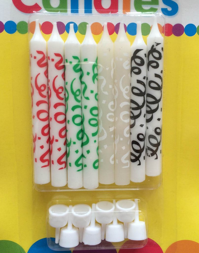 printed birthday candle, party candle, numerial candle