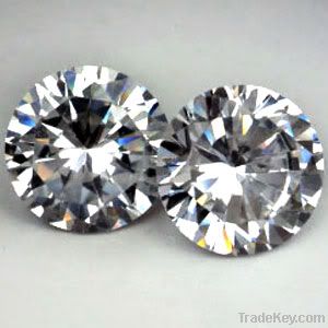 AAAAA White Round cubic zirconia gemstones beads