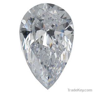 AAAAA white Pear shape cubic zirconia gemstones beads