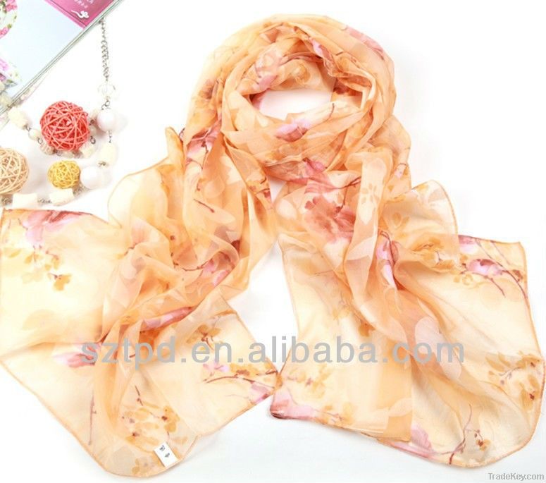 DIGITAL PRINT CHINESE SILK SCARF