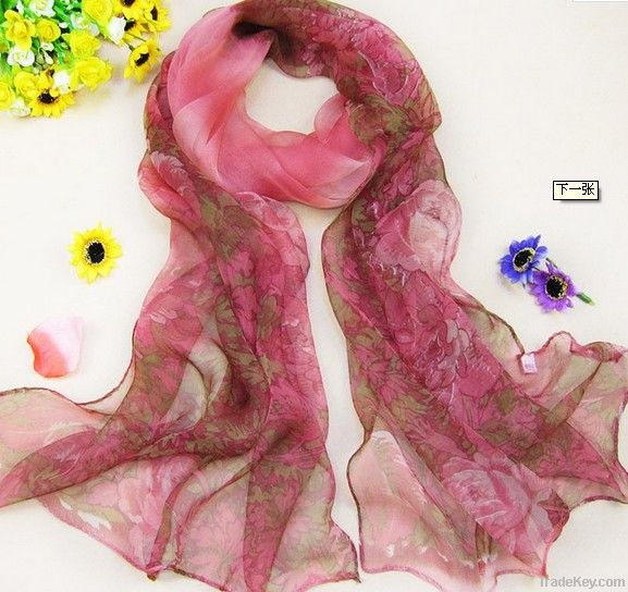 DIGITAL PRINT CHINESE SILK SCARF