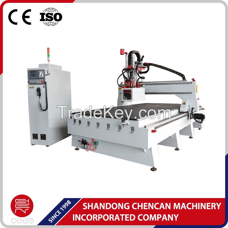 4feet*8feet auto tool change cnc router for wood furniture making with HSD spindle