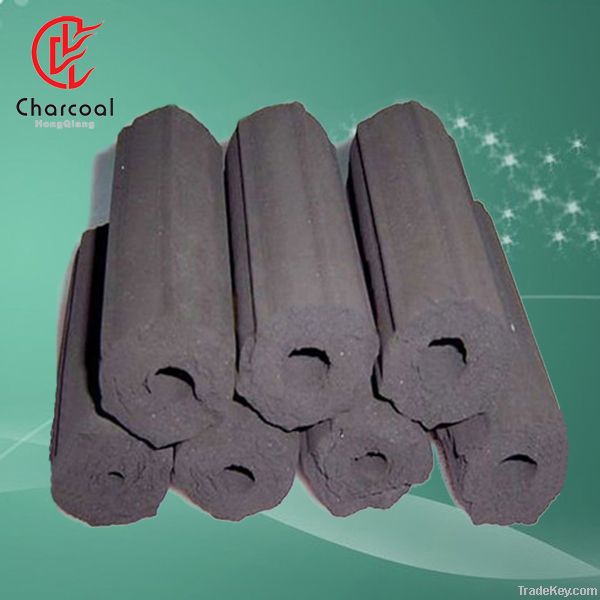 Hexagonal wood sawdust charcoal briquette for bbq