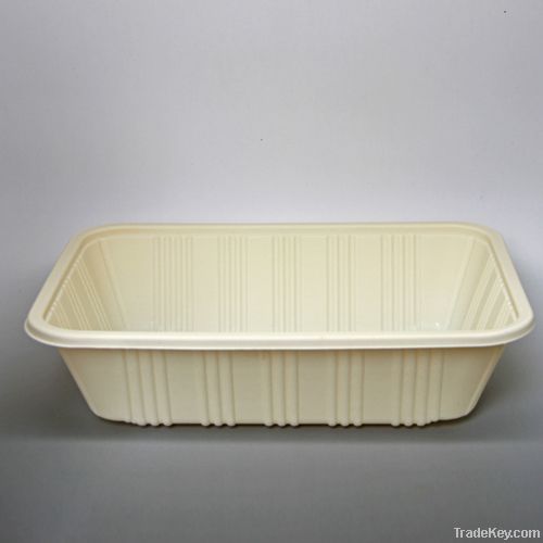 Corn starch Bio-based Disposable Tray 192*138*20mm/ 7.6 inch