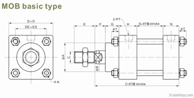 hydraulic light duty cylinder