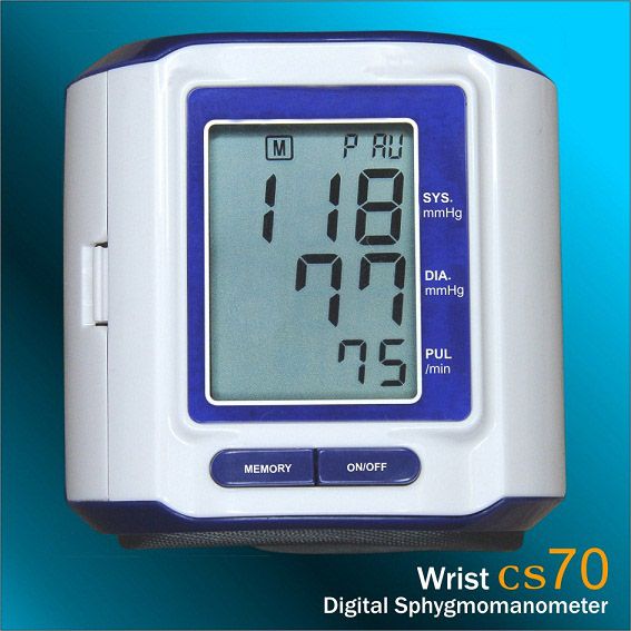 Wrist digital blood pressure monitor