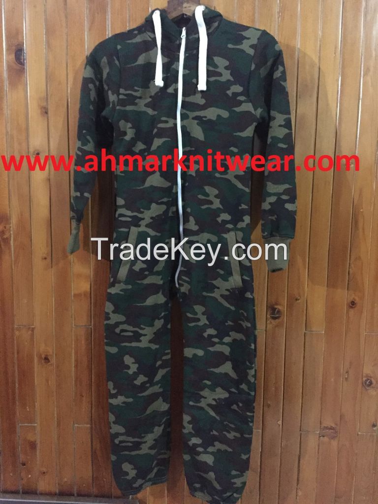 Men Camouflage Style Onesie/Jumpsuit