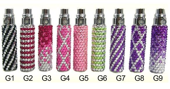 Newest ego diamond battery with shine diamond in the body with luxury feeling for e cigarette men and women i taste ecig