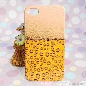 Beer Foam Pattern Hard Back Cover Case for iPhone 4 4G 4S