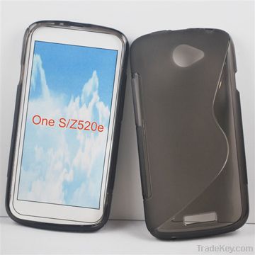For HTC One S Z520e Gel Soft TPU S Line Back Case Cover Skin