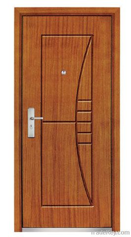 simpleness design steel wooden armored door