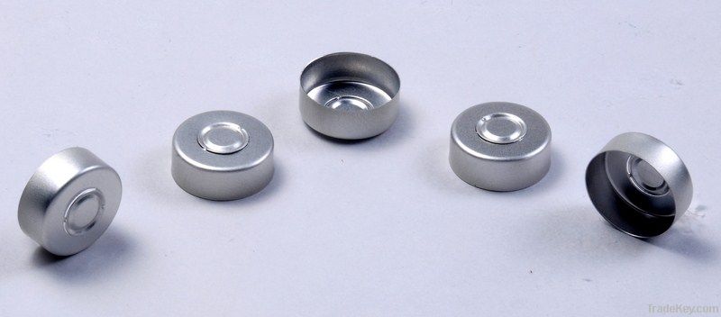 plastic and aluminum caps