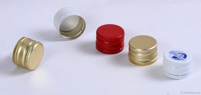 plastic and aluminum caps