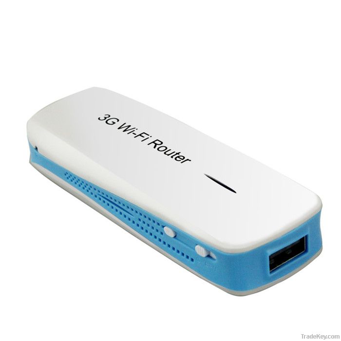 3G Portable Wireless Router, Mini AP, Power Bank, 3-in-one