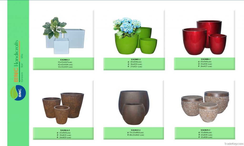 Light cement planters