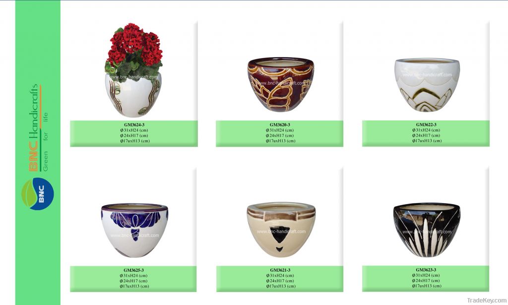 Ceramic flower pots