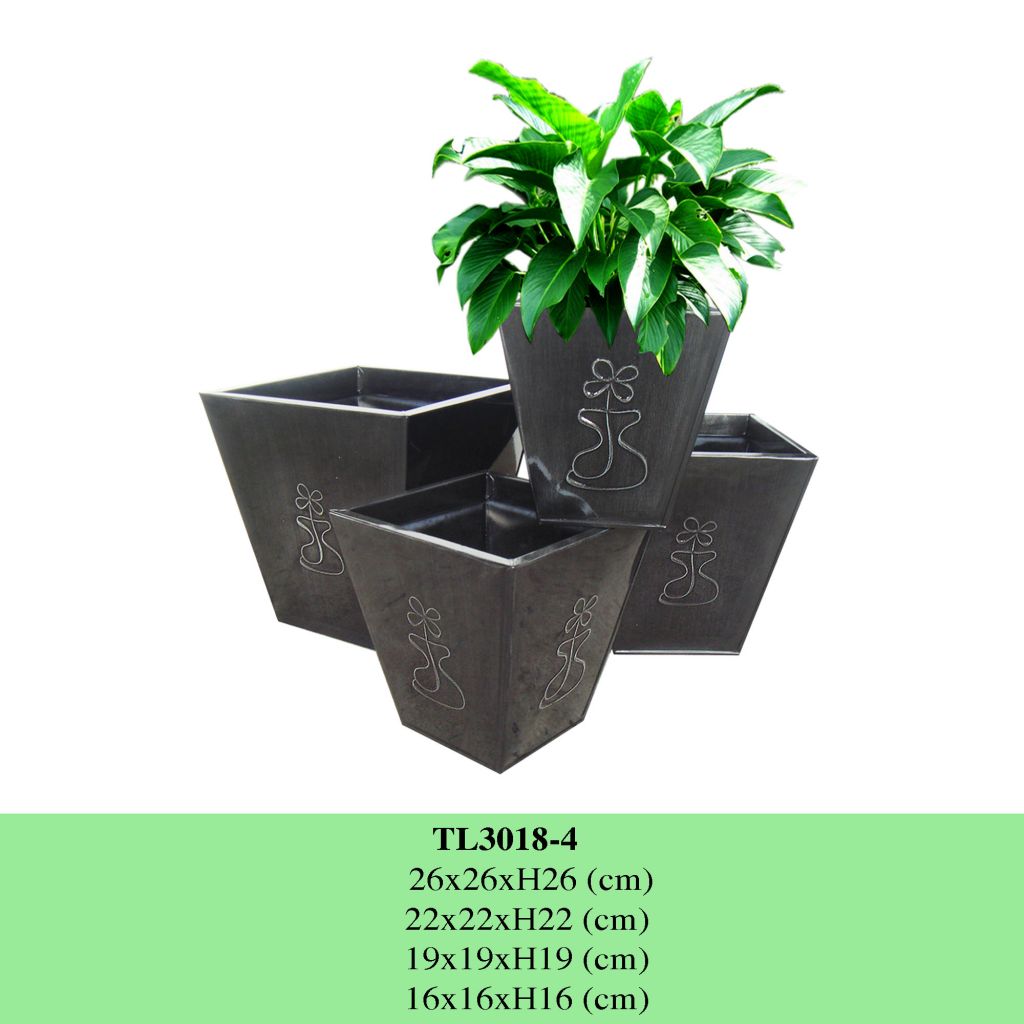 Zinc flower pot