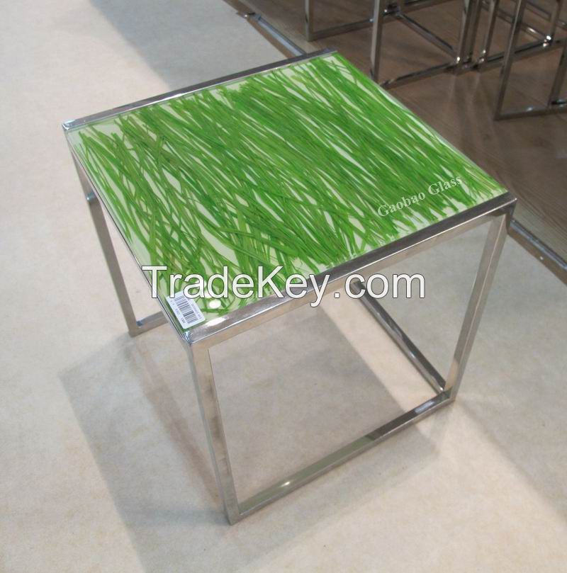 Decorative Laminated Glass Table