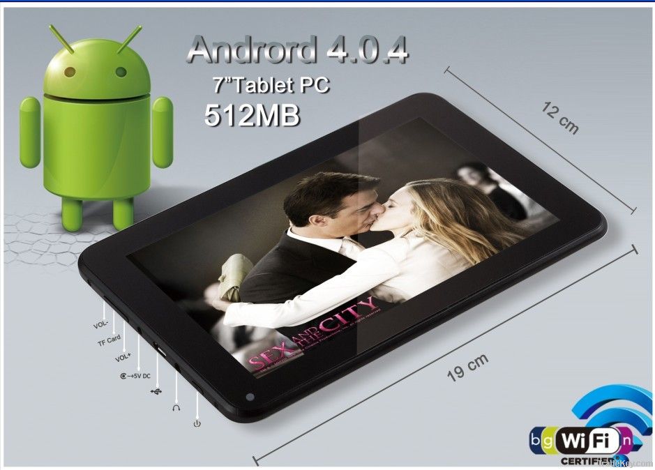 7inch Android 4.0 tablet pc Multi-Core memory 512MB