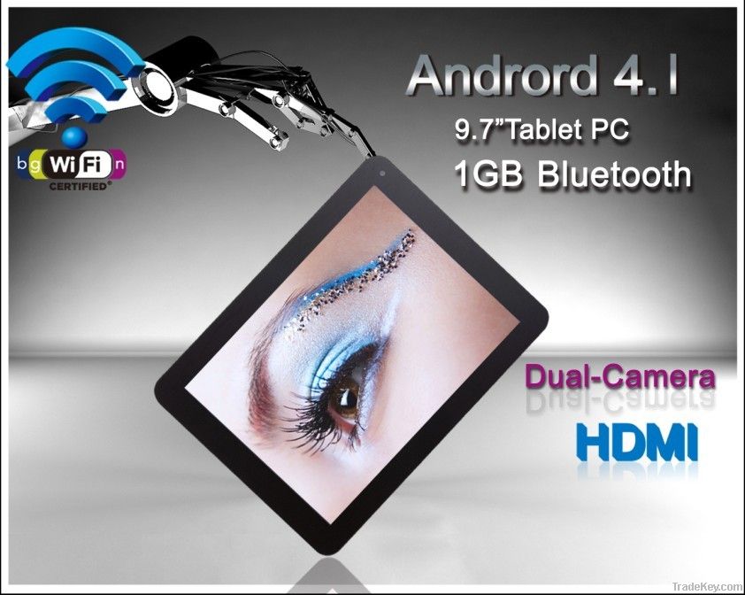 9.7 inch Android 4.1 tablet pc IPS Capacitive Screen Dual-Camera
