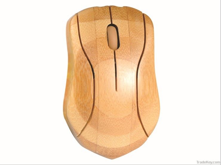 wireless bamboo mouse  100% full wireless bamboo mouse , 2.4G