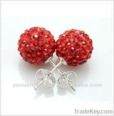 Hot Fashoin Shamballa Stud Earrings, Shamballa Beads Earring with Cryst