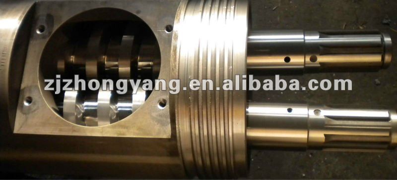 twin double screw for plastic extruder